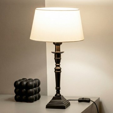 Brilagi - Tischlampe CERIA 1xE27/60W/230V Ø 25 cm schwarz/weiß