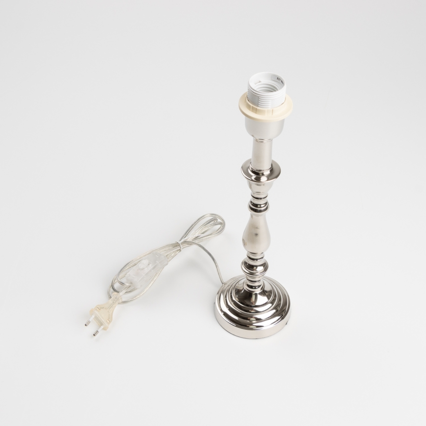 Brilagi - Tischlampe CERIA 1xE27/60W/230V Ø 30 cm glänzender Chrom/Grau