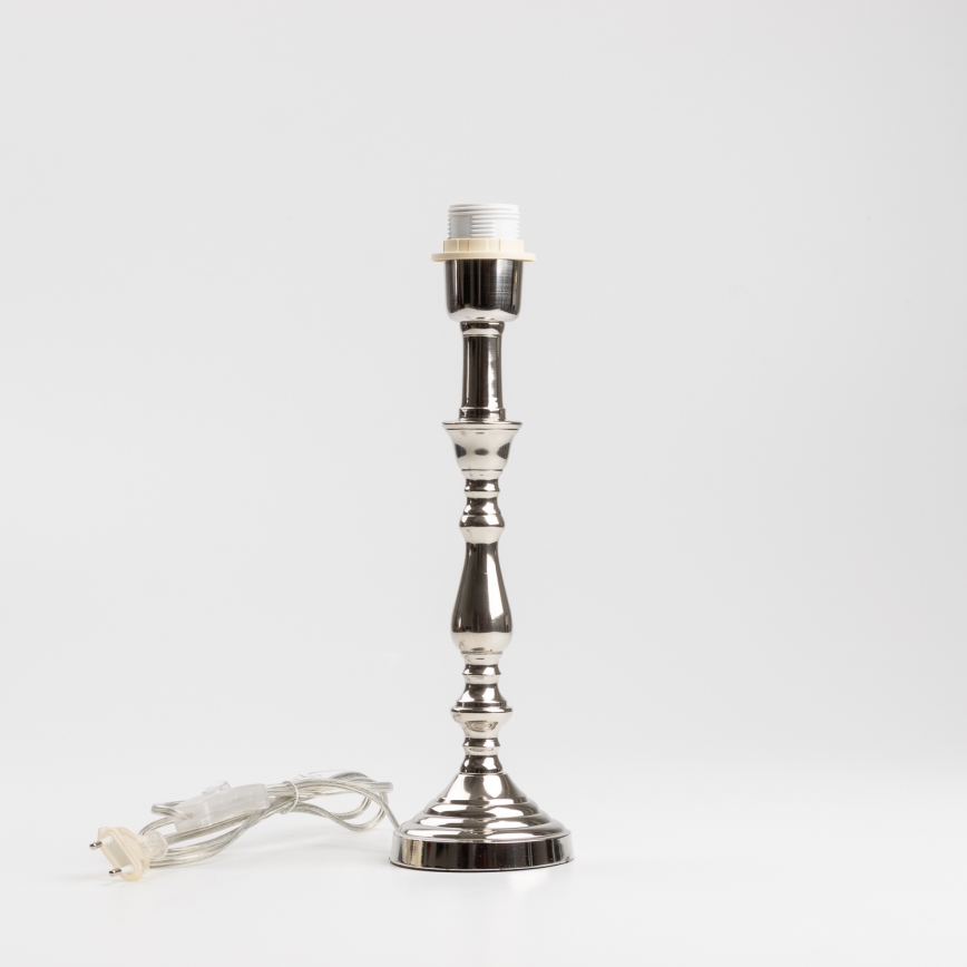 Brilagi - Tischlampe CERIA 1xE27/60W/230V Ø 30 cm glänzender Chrom/weiß