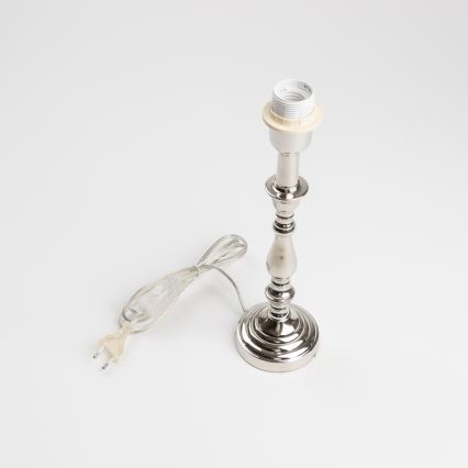 Brilagi - Tischlampe CERIA 1xE27/60W/230V Ø 30 cm Hochglanz-Chrom/Schwarz