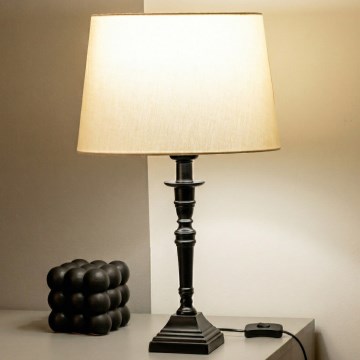 Brilagi - Tischlampe CERIA 1xE27/60W/230V Ø 30 cm schwarz/beige