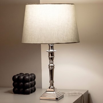 BRILAGI - Tischlampe CERIA 1xE27/60W/230V Ø 30 cm silber/grau