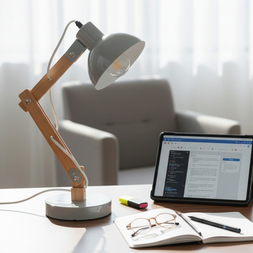 Brilagi - Tischlampe FOCUS 1xE27/40W/230V grau