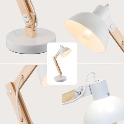 Brilagi - Tischlampe FOCUS 1xE27/40W/230V weiß