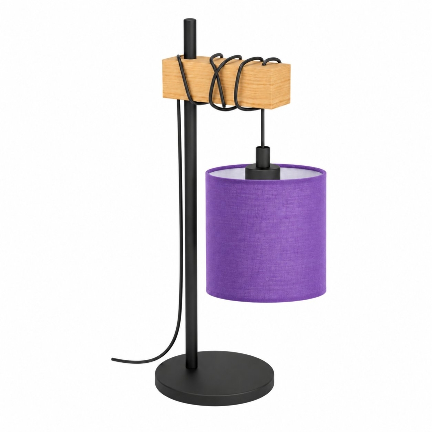 BRILAGI - Tischlampe NUBILA 1xE27/40W/230V braun/schwarz/lila