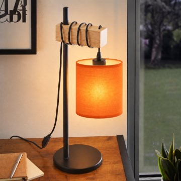 BRILAGI - Tischlampe NUBILA 1xE27/40W/230V braun/schwarz/orange