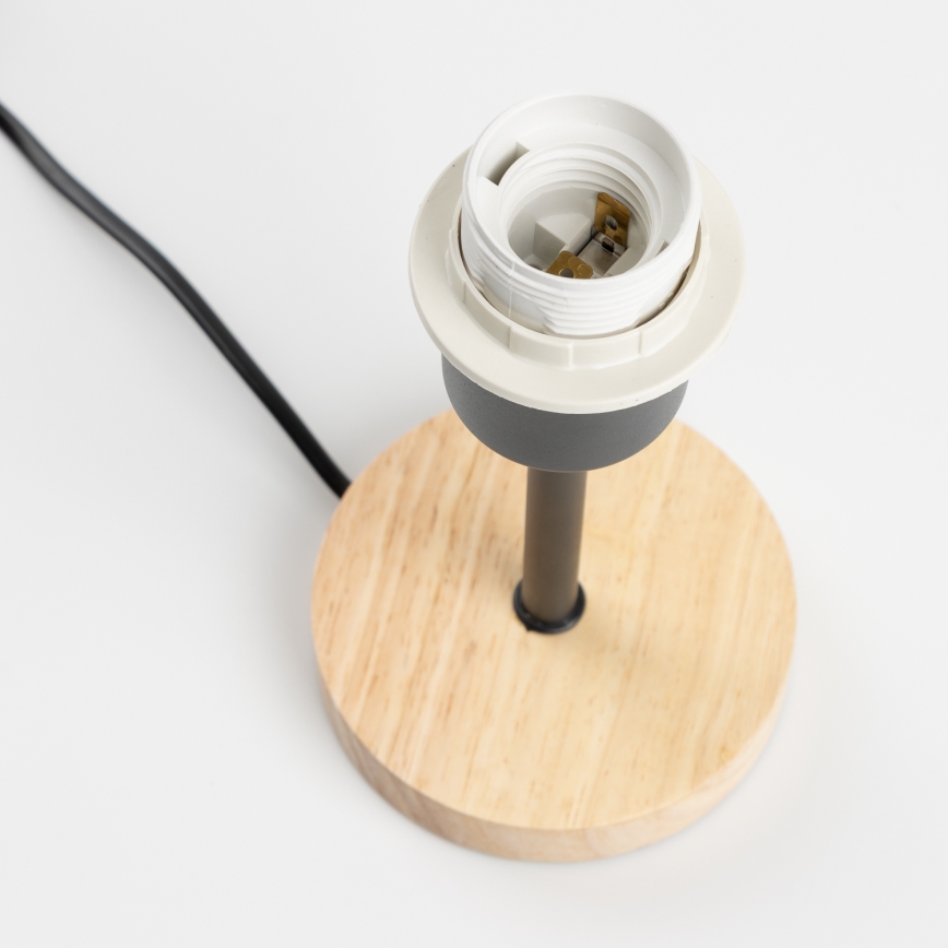 Brilagi - Tischlampe NUBILA WOOD 1xE27/25W/230V Eiche/Schwarz/Hellgrau