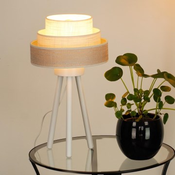Brilagi - Tischleuchte ALASKA LUNETA 1xE27/15W/230V grau/cremefarben