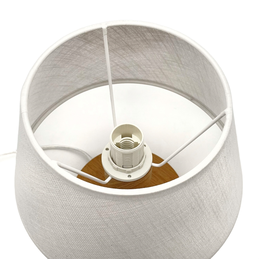 Brilagi - Tischleuchte ANTHONY 1xE27/60W/230V Eiche/weiß