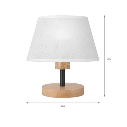Brilagi - Tischleuchte ANTHONY 1xE27/60W/230V Eiche/weiß