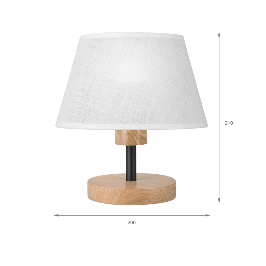 Brilagi - Tischleuchte ANTHONY 1xE27/60W/230V Eiche/weiß
