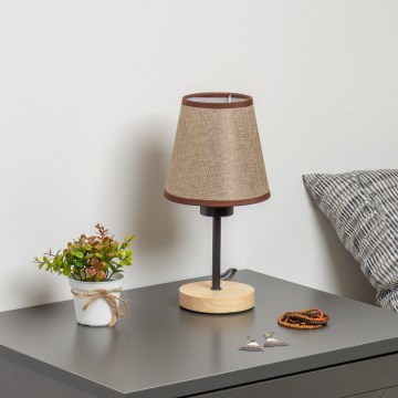 Brilagi - Tischleuchte NUBILA WOOD 1xE27/25W/230V Eiche/braun