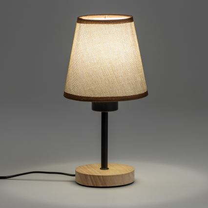 Brilagi - Tischleuchte NUBILA WOOD 1xE27/25W/230V Eiche/braun