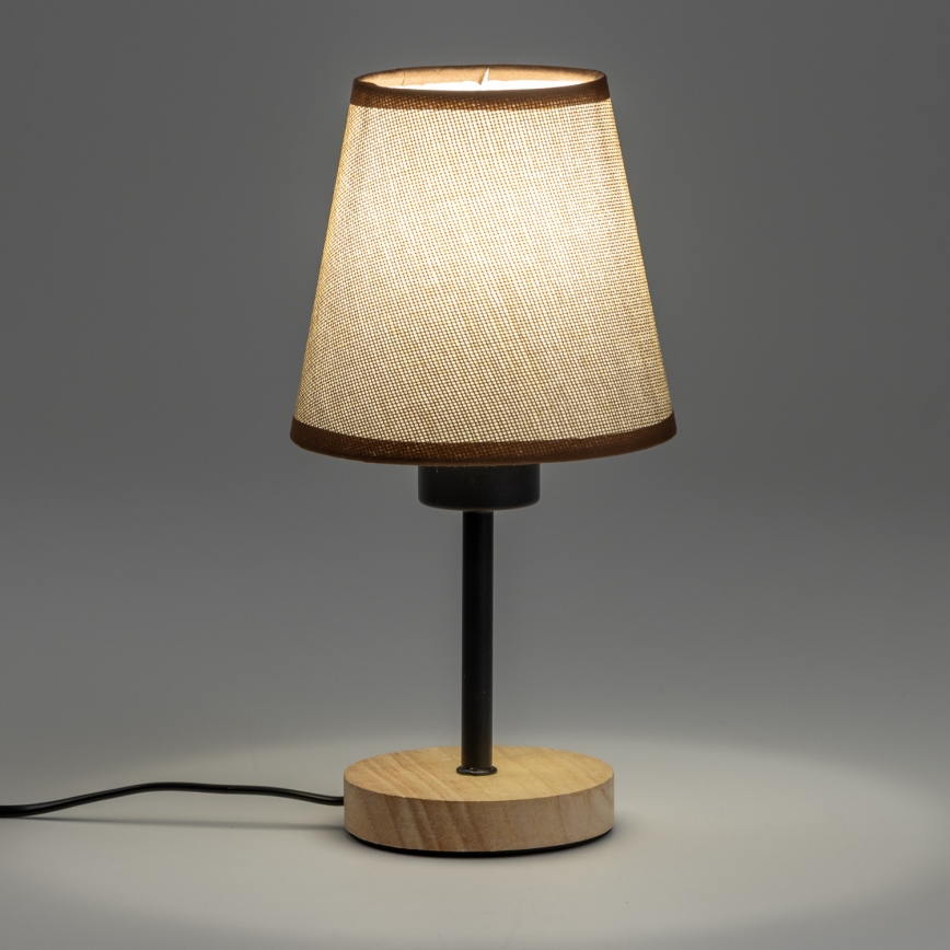 Brilagi - Tischleuchte NUBILA WOOD 1xE27/25W/230V Eiche/braun
