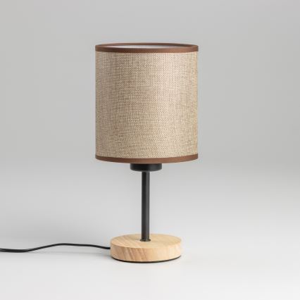 Brilagi - Tischleuchte NUBILA WOOD 1xE27/25W/230V Eiche/braun