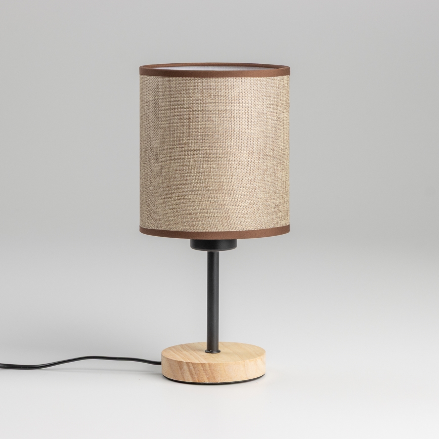 Brilagi - Tischleuchte NUBILA WOOD 1xE27/25W/230V Eiche/braun