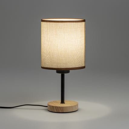 Brilagi - Tischleuchte NUBILA WOOD 1xE27/25W/230V Eiche/braun