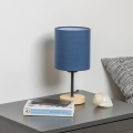 Brilagi - Tischleuchte NUBILA WOOD 1xE27/25W/230V Eiche/dunkelblau