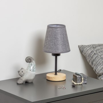 Brilagi - Tischleuchte NUBILA WOOD 1xE27/25W/230V Eiche/grau
