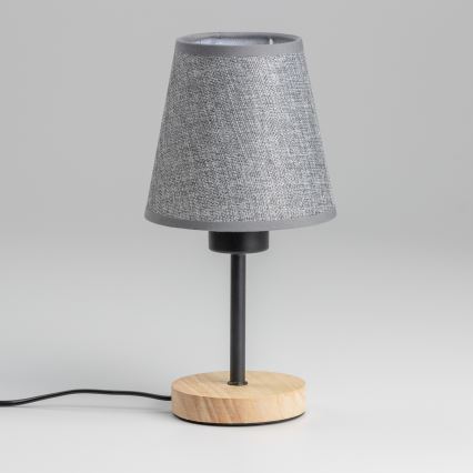 Brilagi - Tischleuchte NUBILA WOOD 1xE27/25W/230V Eiche/grau