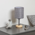 Brilagi - Tischleuchte NUBILA WOOD 1xE27/25W/230V Eiche/grau