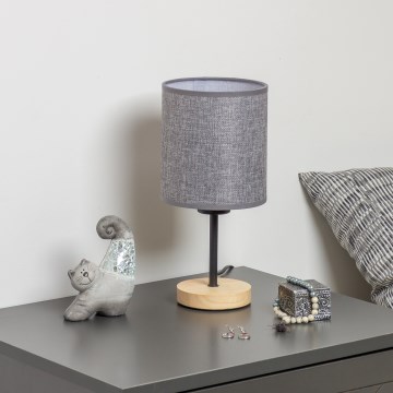 Brilagi - Tischleuchte NUBILA WOOD 1xE27/25W/230V Eiche/grau