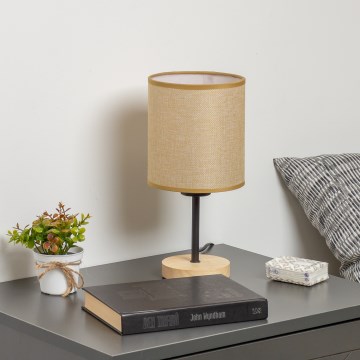 Brilagi - Tischleuchte NUBILA WOOD 1xE27/25W/230V Eiche/hellbraun