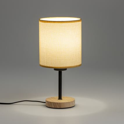 Brilagi - Tischleuchte NUBILA WOOD 1xE27/25W/230V Eiche/hellbraun