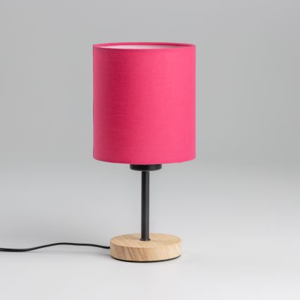 Brilagi - Tischleuchte NUBILA WOOD 1xE27/25W/230V Eiche/pink