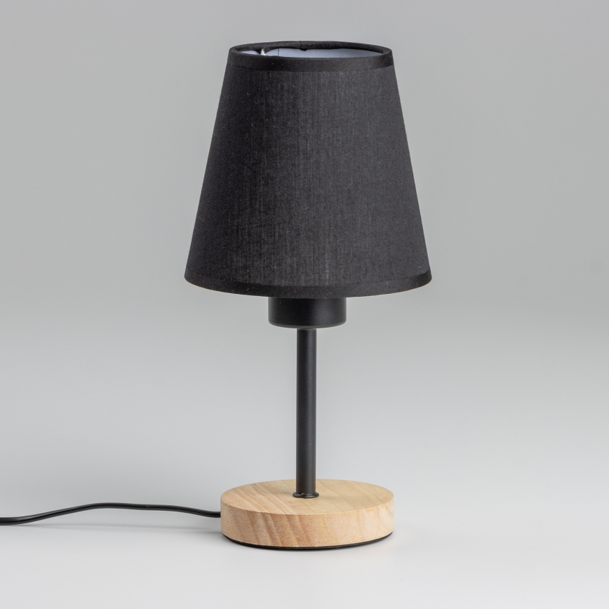 Brilagi - Tischleuchte NUBILA WOOD 1xE27/25W/230V Eiche/schwarz