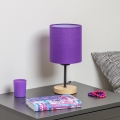 Brilagi - Tischleuchte NUBILA WOOD 1xE27/25W/230V Eiche/violett