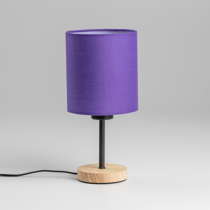 Brilagi - Tischleuchte NUBILA WOOD 1xE27/25W/230V Eiche/violett