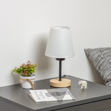 Brilagi - Tischleuchte NUBILA WOOD 1xE27/25W/230V Eiche/weiß