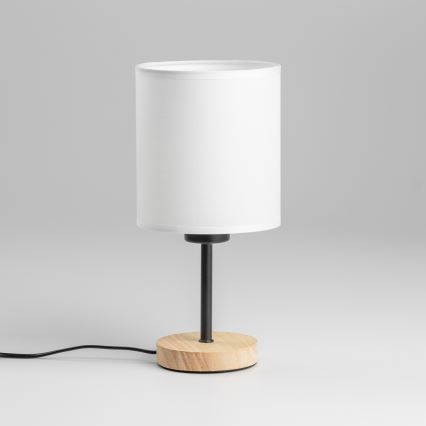Brilagi - Tischleuchte NUBILA WOOD 1xE27/25W/230V Eiche/weiß