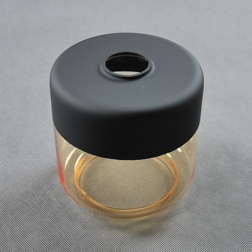 BRILAGI - Tischleuchte WOOD GLASS 1xE27/40W/230V braun/schwarz/rauchbeige