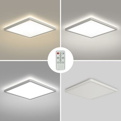Brilagi - LED-dimmbare Deckenleuchte ULTRA SLIM LED/18W/230V 2700–6500K 30x30 cm Weiß + Fernbedienung
