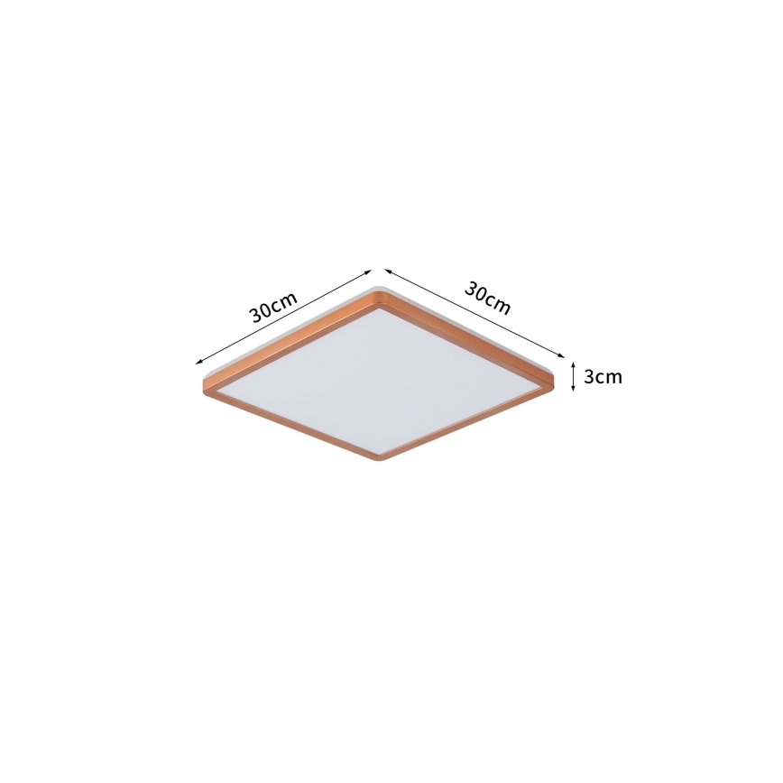 Brilagi - LED-Deckenleuchte für Badezimmer ULTRA SLIM LED/18W/230V 30x30 cm Roségold IP54