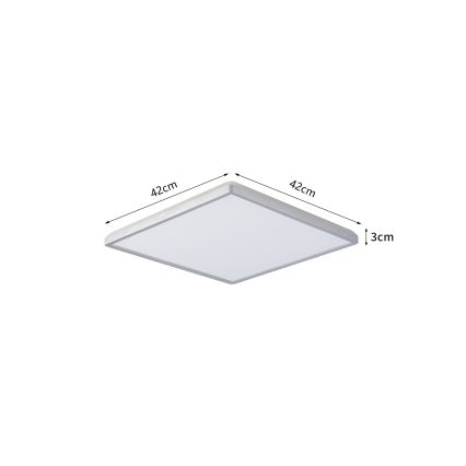 Brilagi - LED-Badezimmer-Deckenleuchte ULTRA SLIM LED/24W/230V 42x42 cm silber IP54