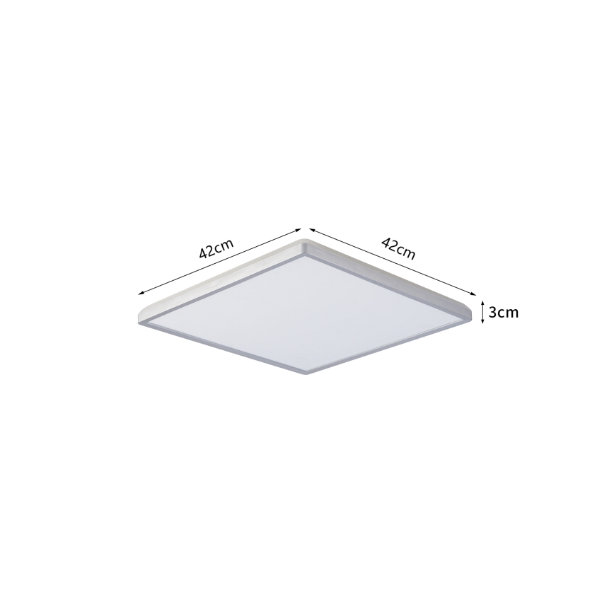 Brilagi - LED-Badezimmer-Deckenleuchte ULTRA SLIM LED/24W/230V 42x42 cm silber IP54