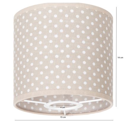 BRILAGI - Universeller Lampenschirm BOBO E27 Ø 15 cm beige/mit Punkten