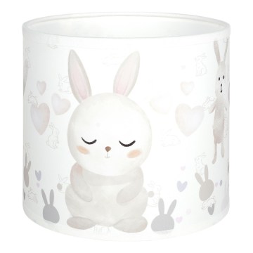 BRILAGI - Universeller Lampenschirm BOBO E27, Ø 15 cm, weiß/Hasenmotiv