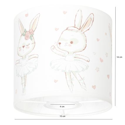 BRILAGI - Universeller Lampenschirm BOBO E27 Ø 15 cm weiß/mit Häschen