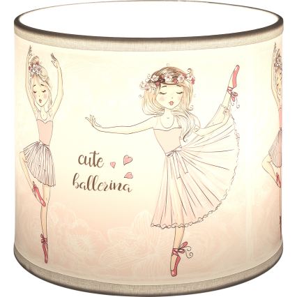 BRILAGI - Universeller Lampenschirm BOBO E27 Ø 15 cm weiß/rosa/Ballettmotive