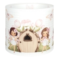 BRILAGI - Universeller Lampenschirm BOBO E27 Ø 15 cm weiß/rosa/Feen