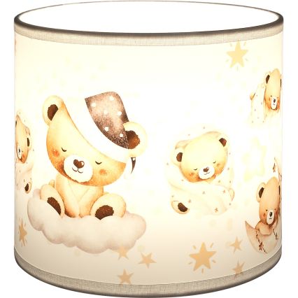 BRILAGI - Universeller Lampenschirm BOBO E27 Ø 15 cm weiß/Teddybären