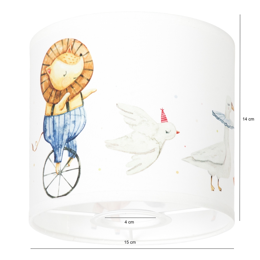 BRILAGI - Universeller Lampenschirm BOBO E27 Ø 15 cm weiß/Tiermotive