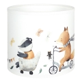 BRILAGI - Universeller Lampenschirm BOBO E27 Ø 15 cm weiß/Tiermotive