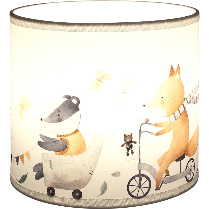 BRILAGI - Universeller Lampenschirm BOBO E27 Ø 15 cm weiß/Tiermotive