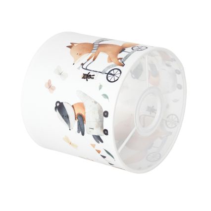 BRILAGI - Universeller Lampenschirm BOBO E27 Ø 15 cm weiß/Tiermotive