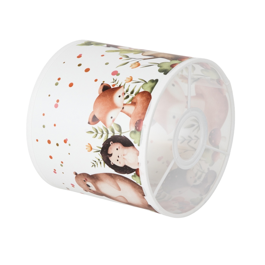 BRILAGI - Universeller Lampenschirm BOBO E27 Ø 15 cm, weiß/Tiermotive